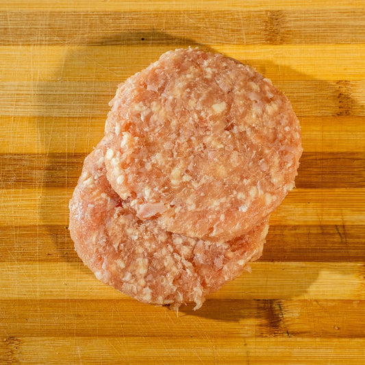 Hamburger di pollo artigianale con Grana Padano, prosciutto cotto, provolone dolce e uova fresche – Macelleria SMAP
