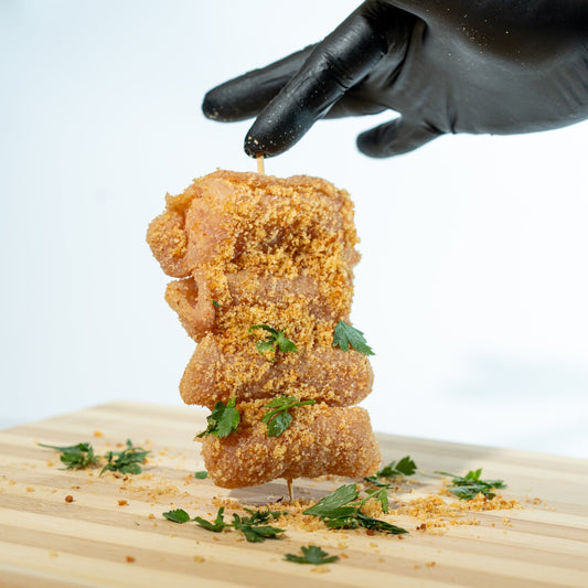 Involtini di pollo impanati pronti da cuocere con prosciutto cotto e provolone – Macelleria SMAP