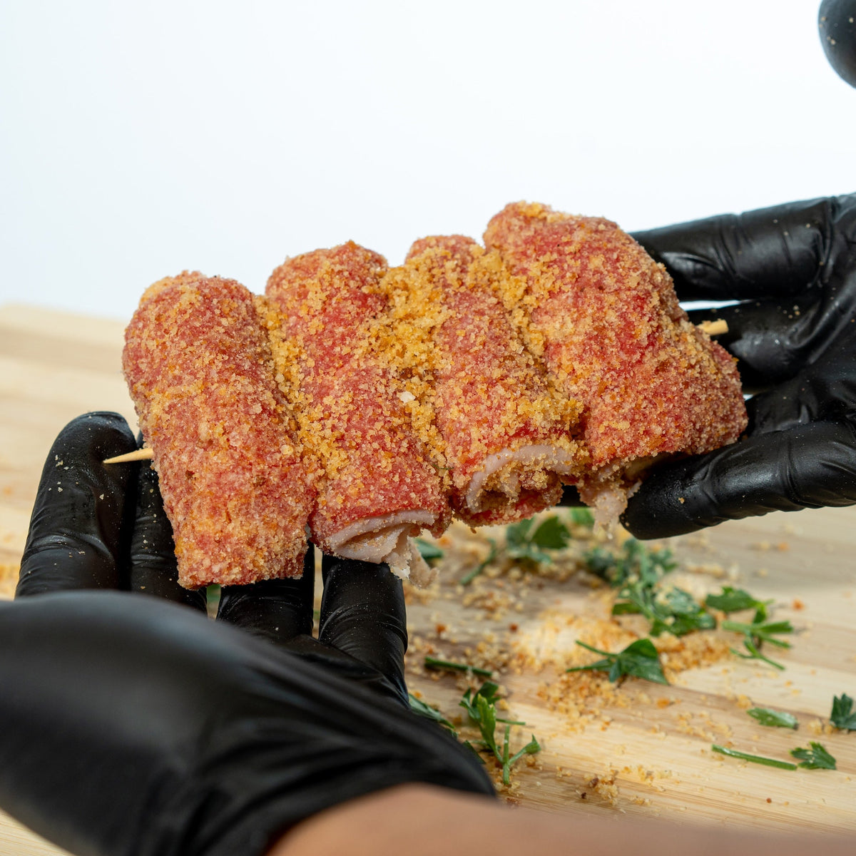 Involtini di vitello artigianali con ripieno di prosciutto cotto e formaggio – Macelleria SMAP